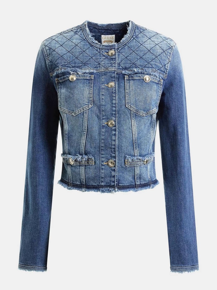 Donna GUESS Giacche E Blazer | Layla Quilted Jacket - Giacca Denim