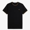 Uomo FRED PERRY T-Shirts | T-Shirt Con Doppia Riga