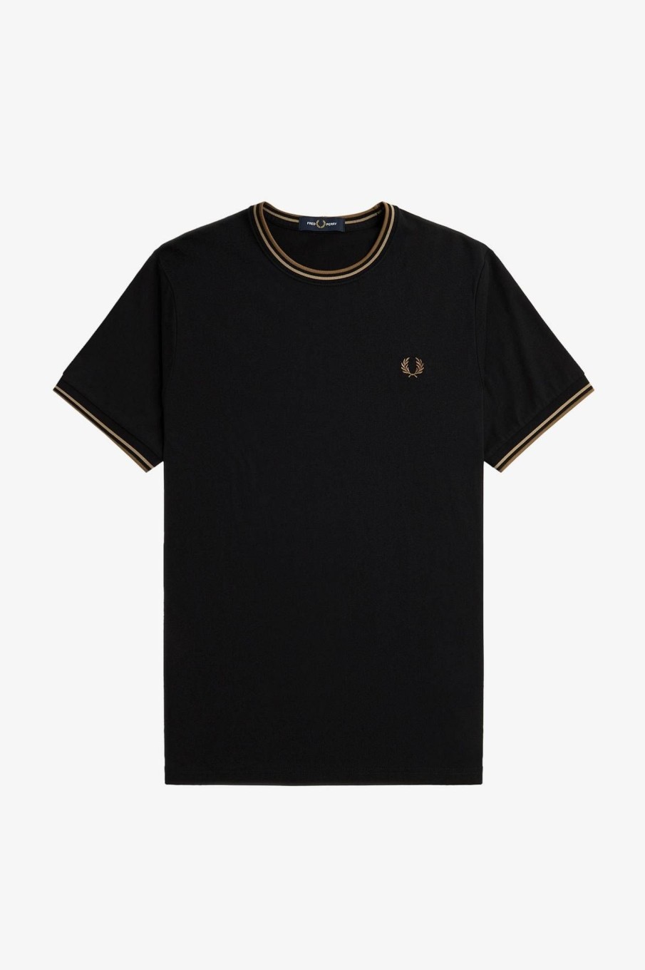 Uomo FRED PERRY T-Shirts | T-Shirt Con Doppia Riga