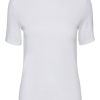 Donna VERO MODA T-Shirts | Panda Modal Top - T-Shirt Scollo A Barca