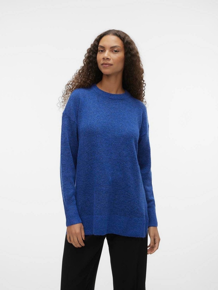 Donna VERO MODA Pullover E Cardigan | Filuca O-Neck Long Pullover - Maglione Oversize