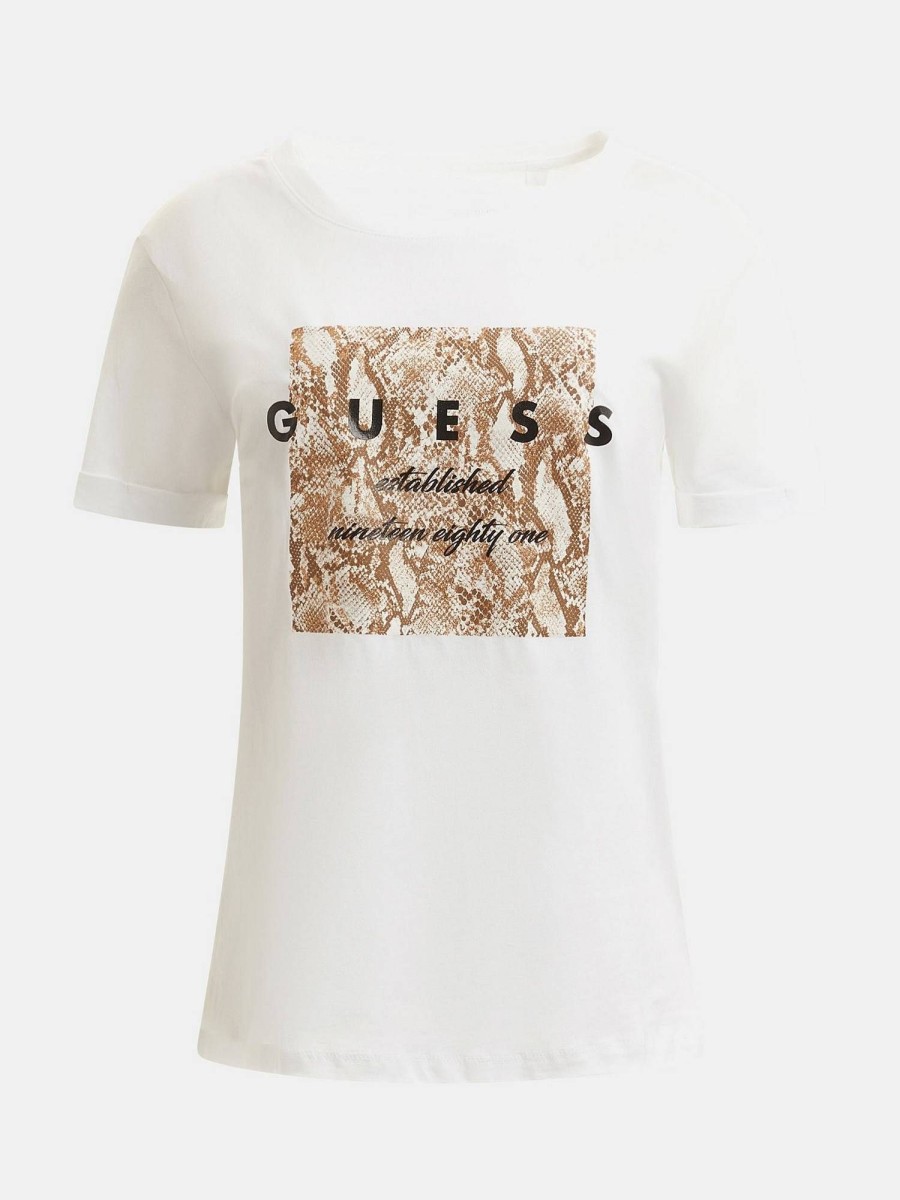 Donna GUESS T-Shirts | Tee Python - T-Shirt Stampa Frontale