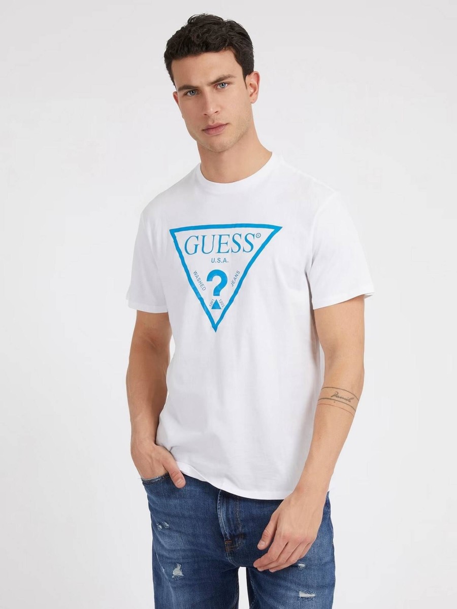 Uomo GUESS T-Shirts | Tee Reflective Logo - T-Shirt Triangolo Logo