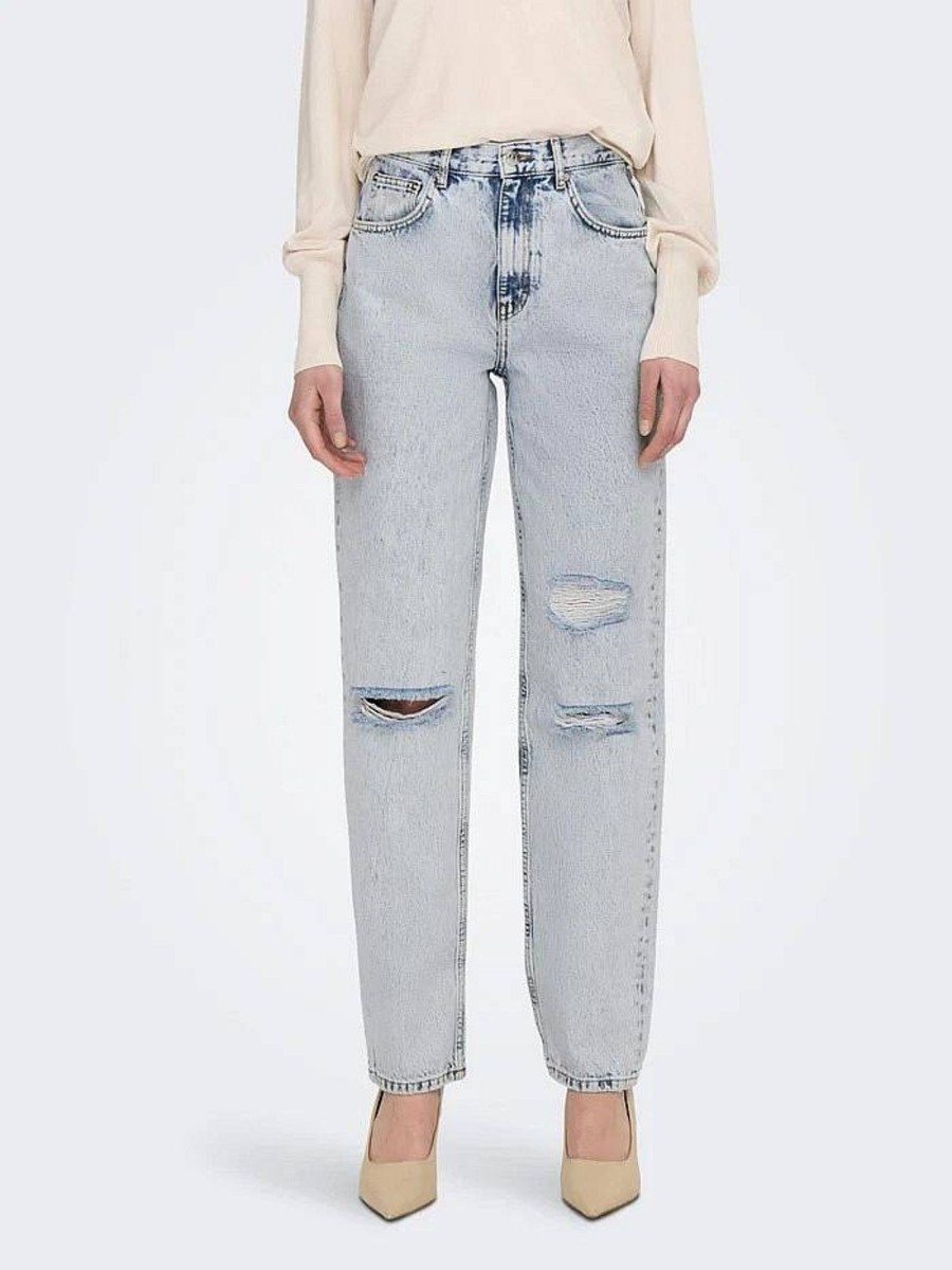 Donna ONLY Denim Jeans | Robyn Ex Hw Str Longer Lb - Jeans Mom Fit