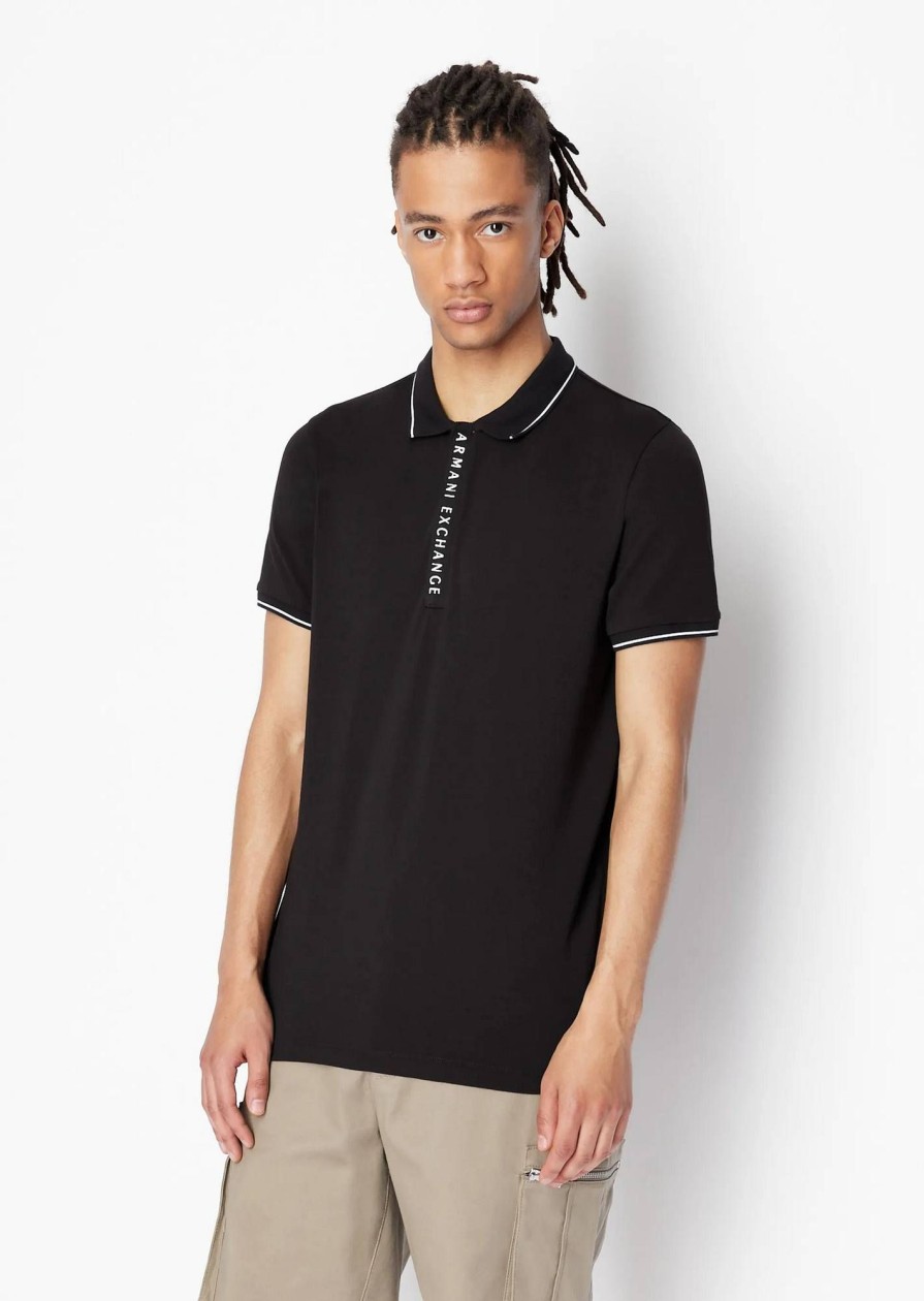 Uomo ARMANI EXCHANGE Polo | Polo Shirt Con Zip