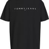 Uomo TOMMY HILFIGER T-Shirts | Reg Linear Logo Tee Ext