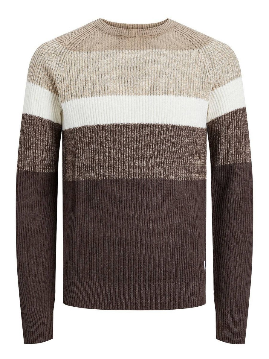 Uomo JACK & JONES Maglieria | Pannel Knit Crew Neck - Pullover