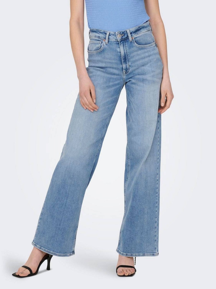 Donna ONLY Denim Jeans | Madison Blush Hw Wide - Jeans Ampi