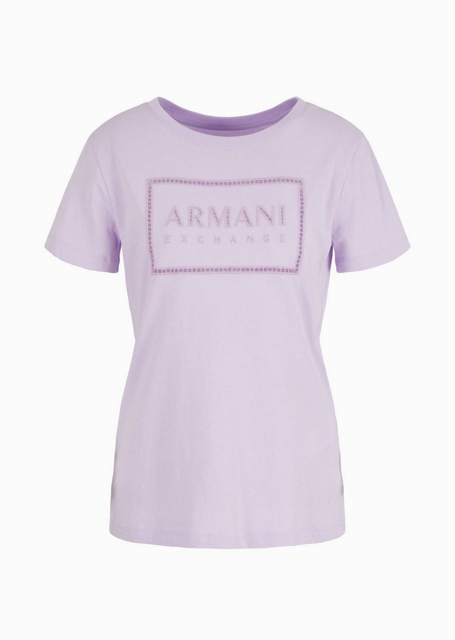 Donna ARMANI EXCHANGE T-Shirts | T-Shirt Con Logo Traforato