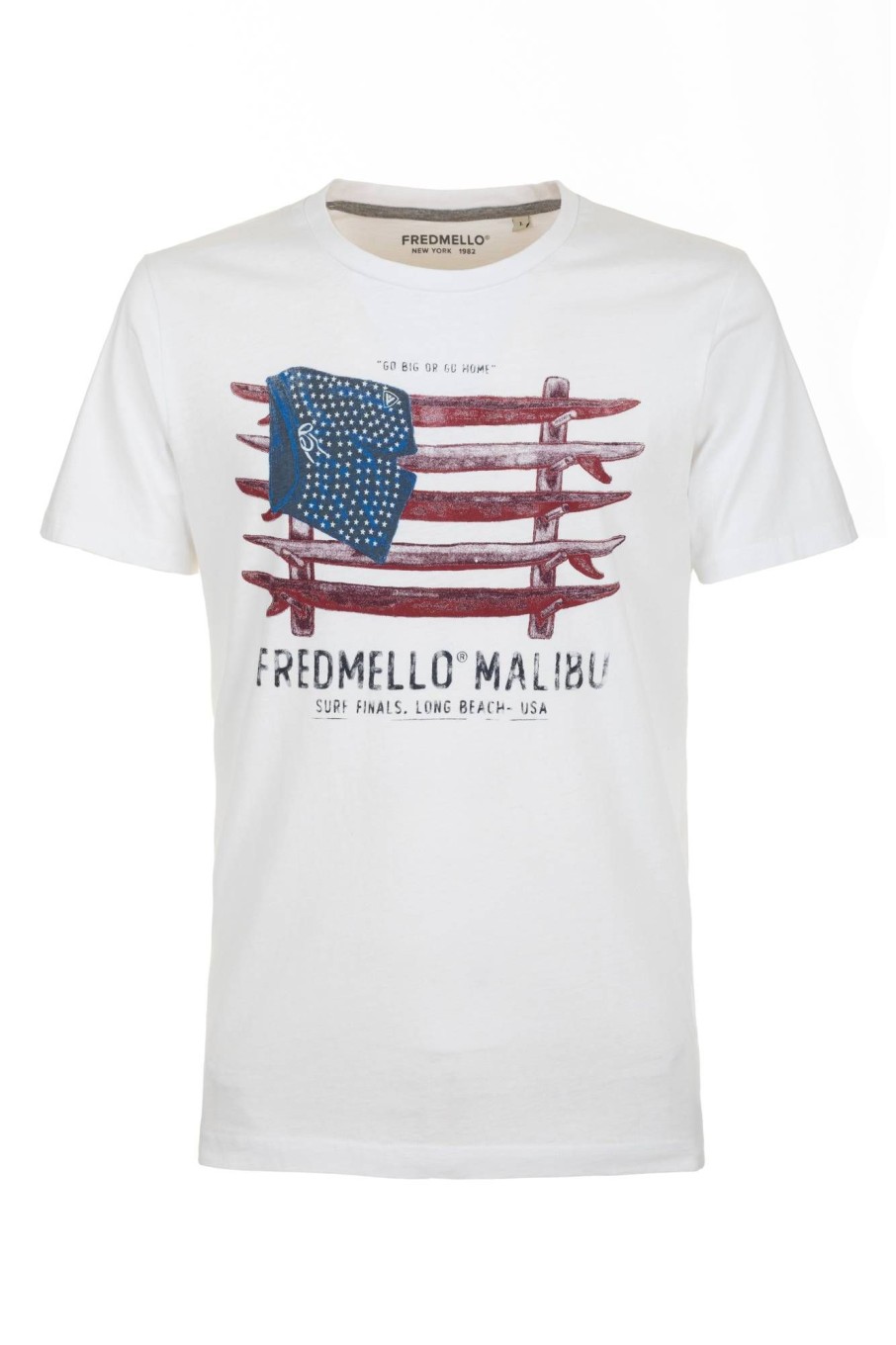 Uomo FRED MELLO T-Shirts | T-Shirt Manica Corta Con Stampa