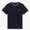 Uomo FRED PERRY T-Shirts | T-Shirt Con Doppia Riga