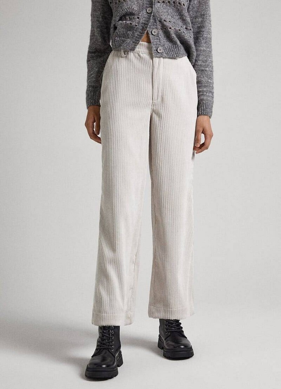 Donna PEPE JEANS Pantaloni | Rihanna Pants - Pantaloni Straight In Velluto