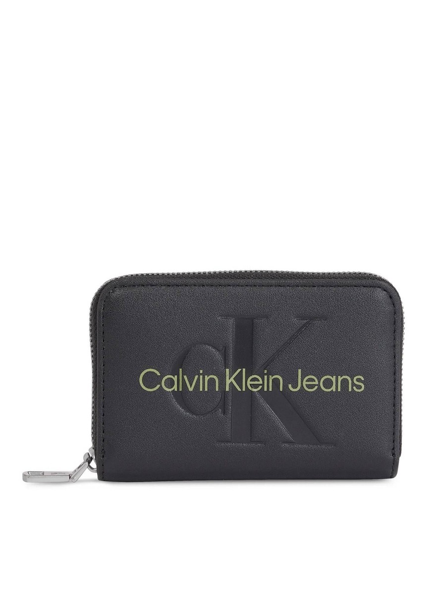 Donna CALVIN KLEIN JEANS Portafogli E Portacarte | Sculpted Zip Around - Portafoglio Con Logo