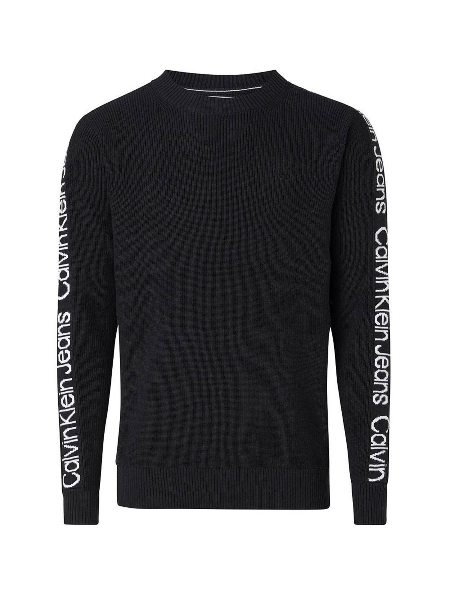 Uomo CALVIN KLEIN JEANS Maglieria | Logo Tape Cn Sweater - Maglione