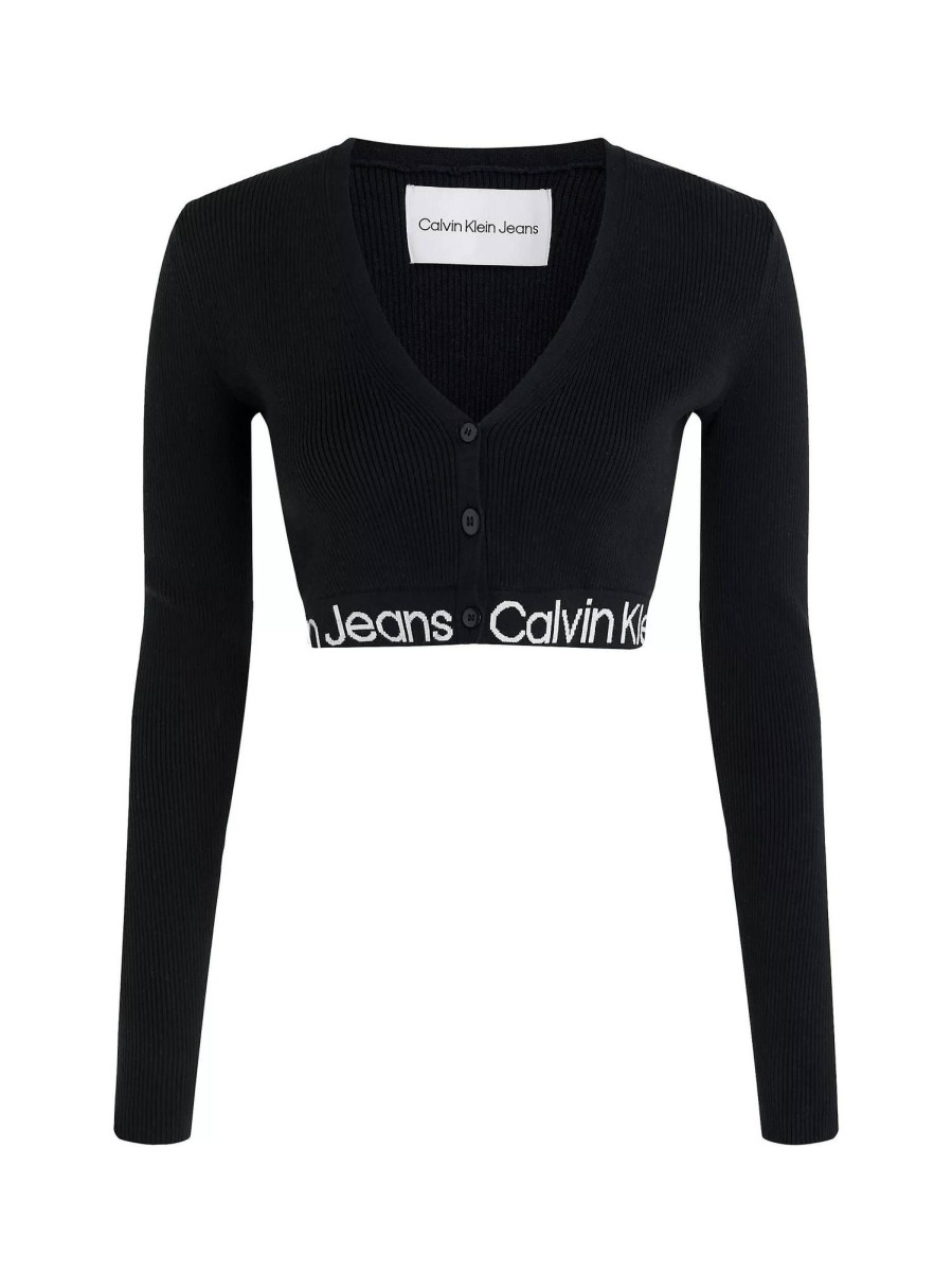 Donna CALVIN KLEIN JEANS Pullover E Cardigan | Logo Intarsia Sweater Cardigan