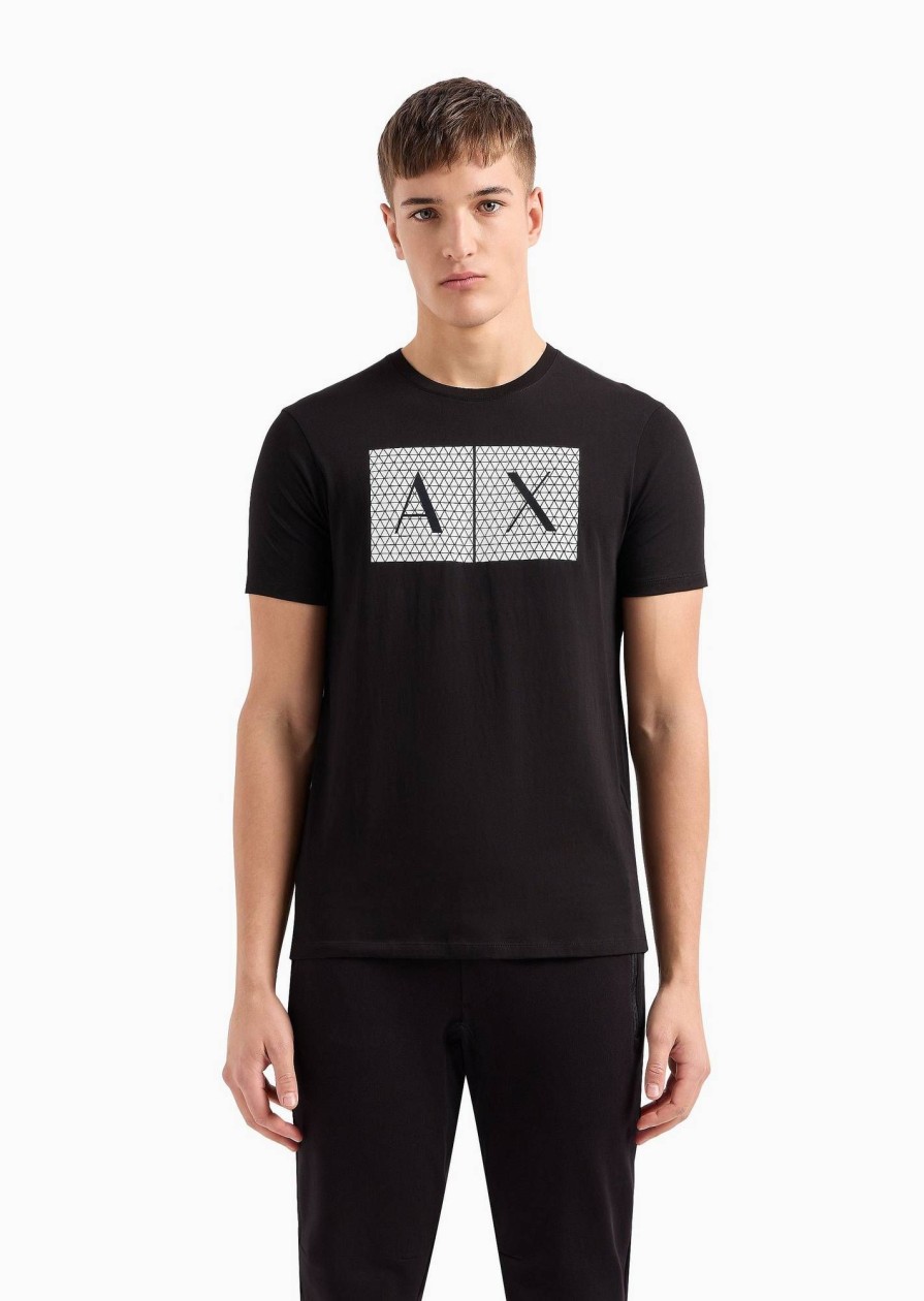 Uomo ARMANI EXCHANGE T-Shirts | T-Shirt Manica Corta Con Stampa Logo