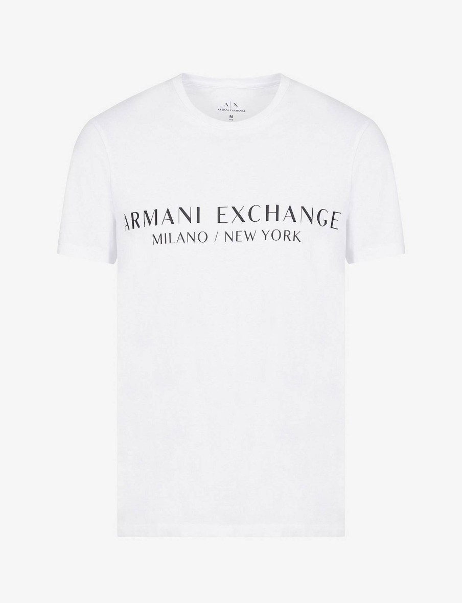 Uomo ARMANI EXCHANGE T-Shirts | T-Shirt Manica Corta Cotone Regular Fit