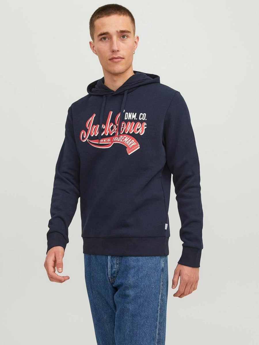 Uomo JACK & JONES Felpe | Logo Sweat Hood - Felpa Con Cappuccio