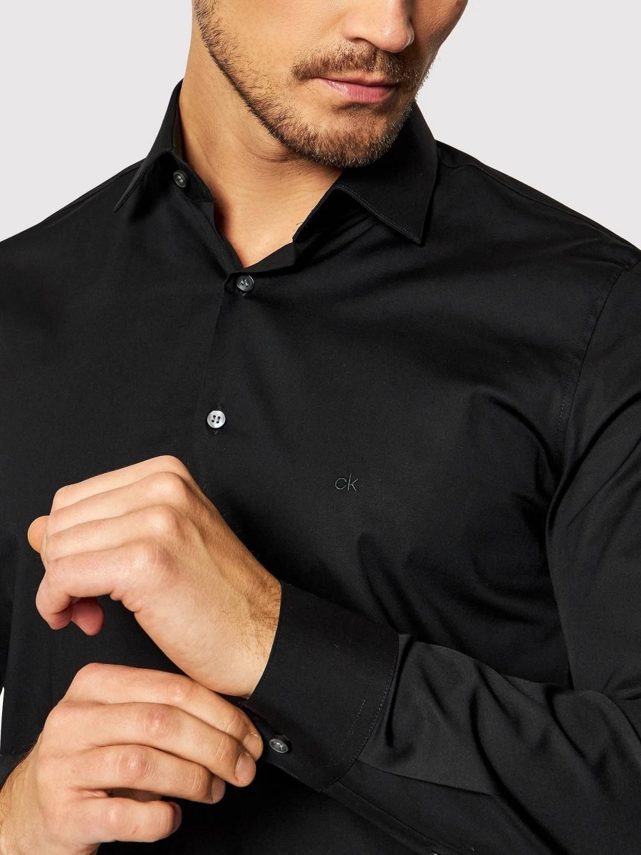 Uomo CALVIN KLEIN MENSWEAR Camicie | Poplin Stretch Slim Shirt - Camicia