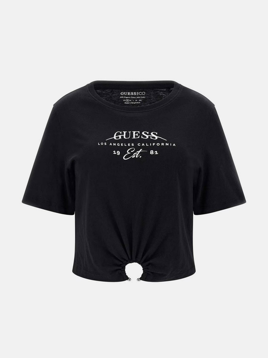 Donna GUESS T-Shirts | Tee Piercing - T-Shirt Dettaglio Anello