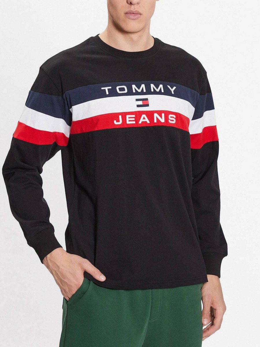 Uomo TOMMY HILFIGER T-Shirts | Tjm Rlx Colorblock L/S Tee - Maglia Con Logo