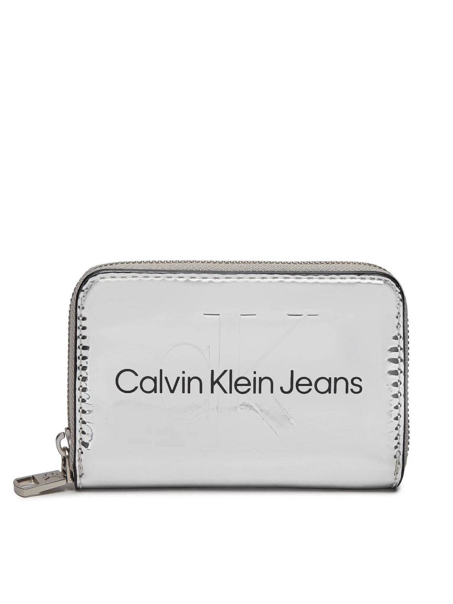 Donna CALVIN KLEIN JEANS Portafogli E Portacarte | Sculpted Zip Around - Portafoglio Con Logo