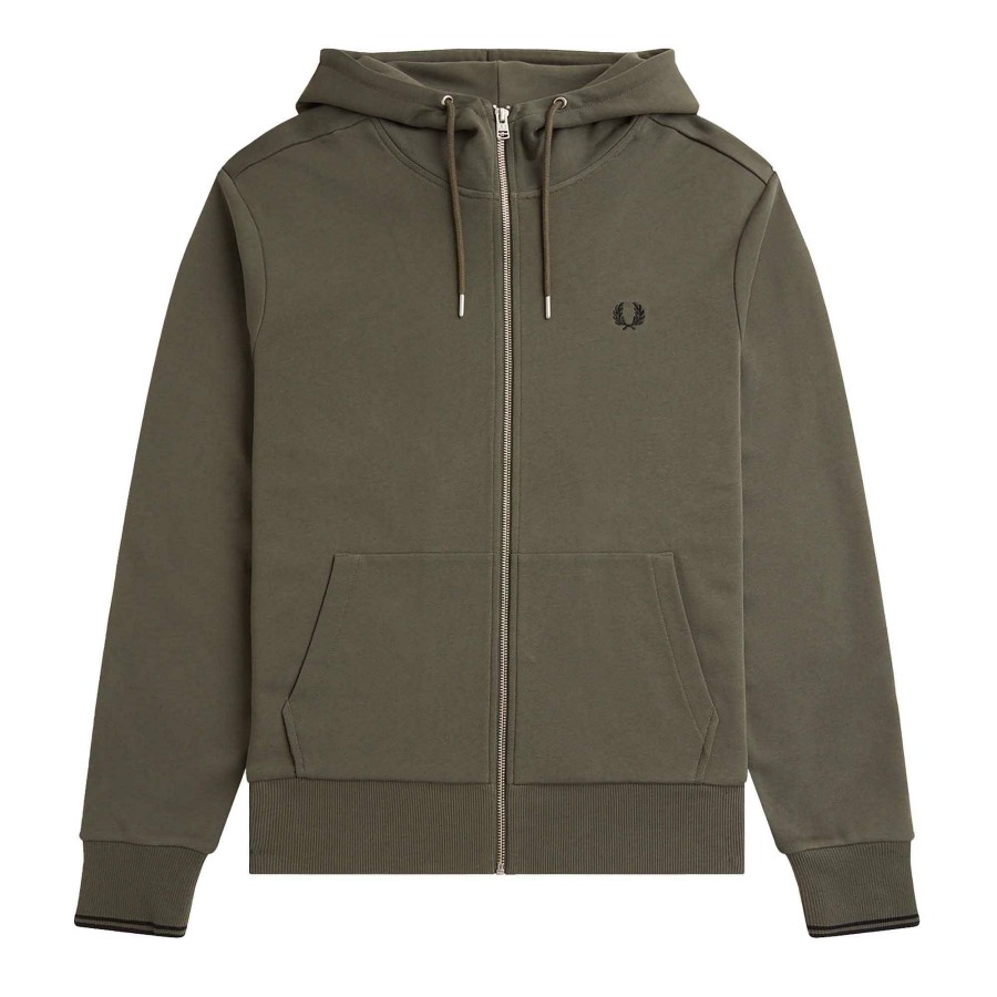 Uomo FRED PERRY Felpe | Felpa Cappuccio E Zip Intera