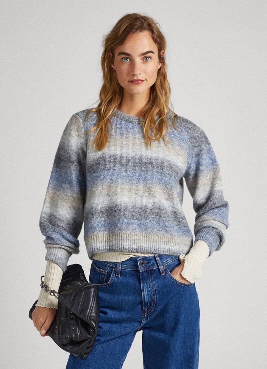 Donna PEPE JEANS Pullover E Cardigan | Maglia Edith - Pullover A Righe Melange