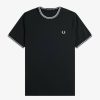 Uomo FRED PERRY T-Shirts | T-Shirt Con Doppia Riga