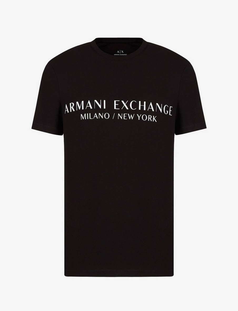 Uomo ARMANI EXCHANGE T-Shirts | T-Shirt Manica Corta Cotone Regular Fit