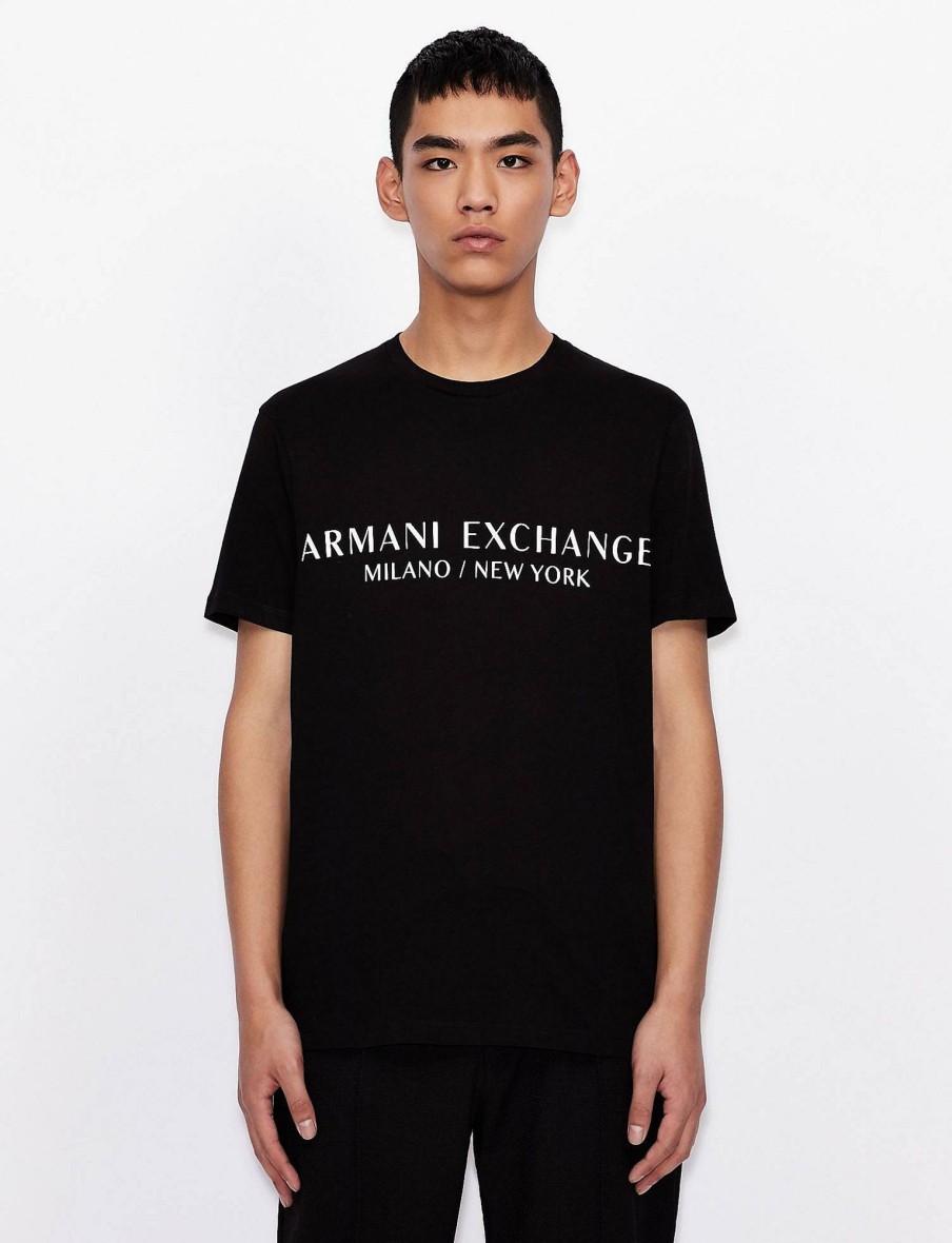 Uomo ARMANI EXCHANGE T-Shirts | T-Shirt Manica Corta Cotone Regular Fit